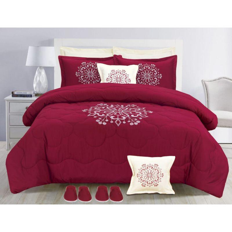 Embroidered Bedding 12 Pieces - Double - By Alhome - ALHOME