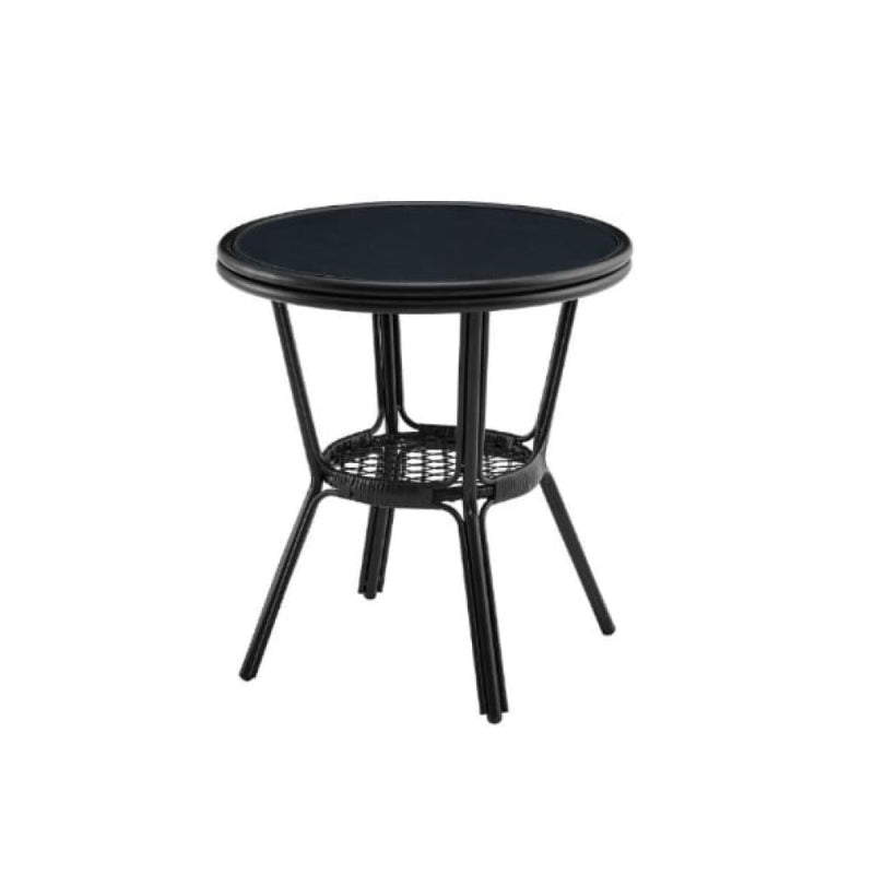 Elegant Round Side Table - Black - 60x60x65 cm