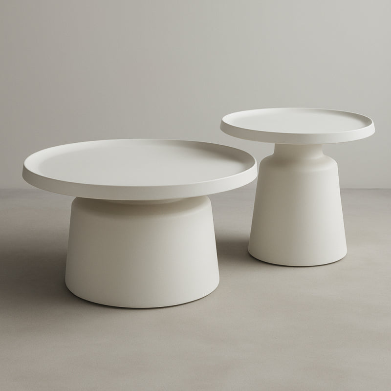 Stylish and Modern Metal Tea Table Set - 2 Pieces