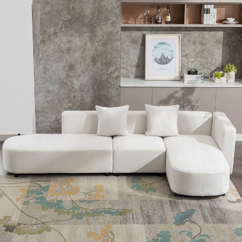 Modern Chanel L-Shape Sofa - 300x150x85x85 cm - By Alhome