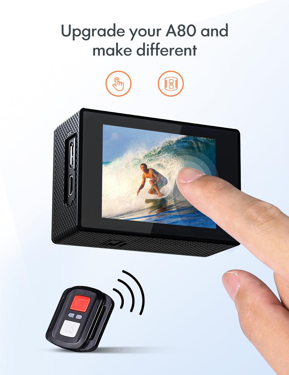 Apeman Action Camera 4K 60fps video & 20MP photos 2 inch IPS real-color touchscreen ,Robust & 40M waterproof ,Wireless remote control ,loop video ,time lapse, slow motion - ALHOME