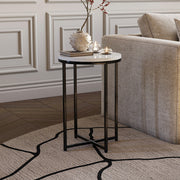 Side Table 45x55 cm - Black & White - AL-1026 By Alhome