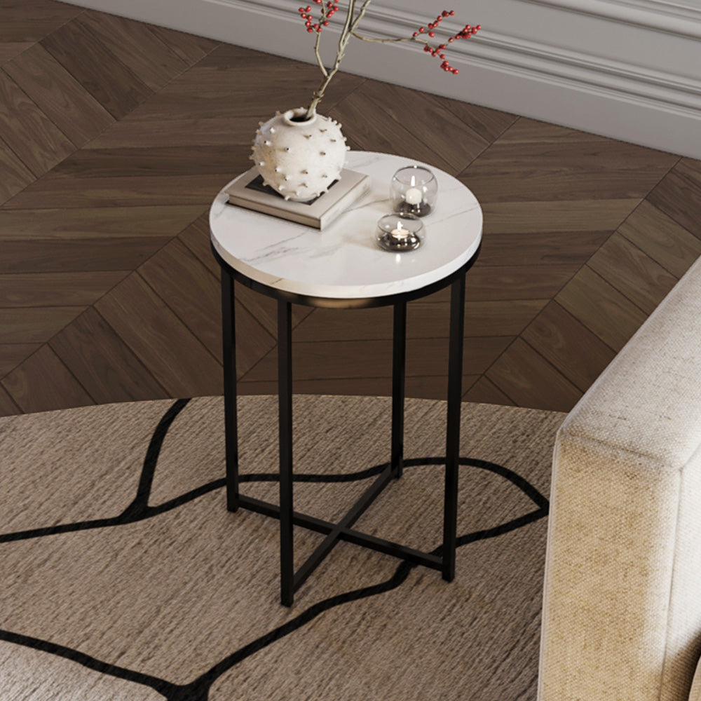 Side Table 45x55 cm - Black & White - AL-1026 By Alhome