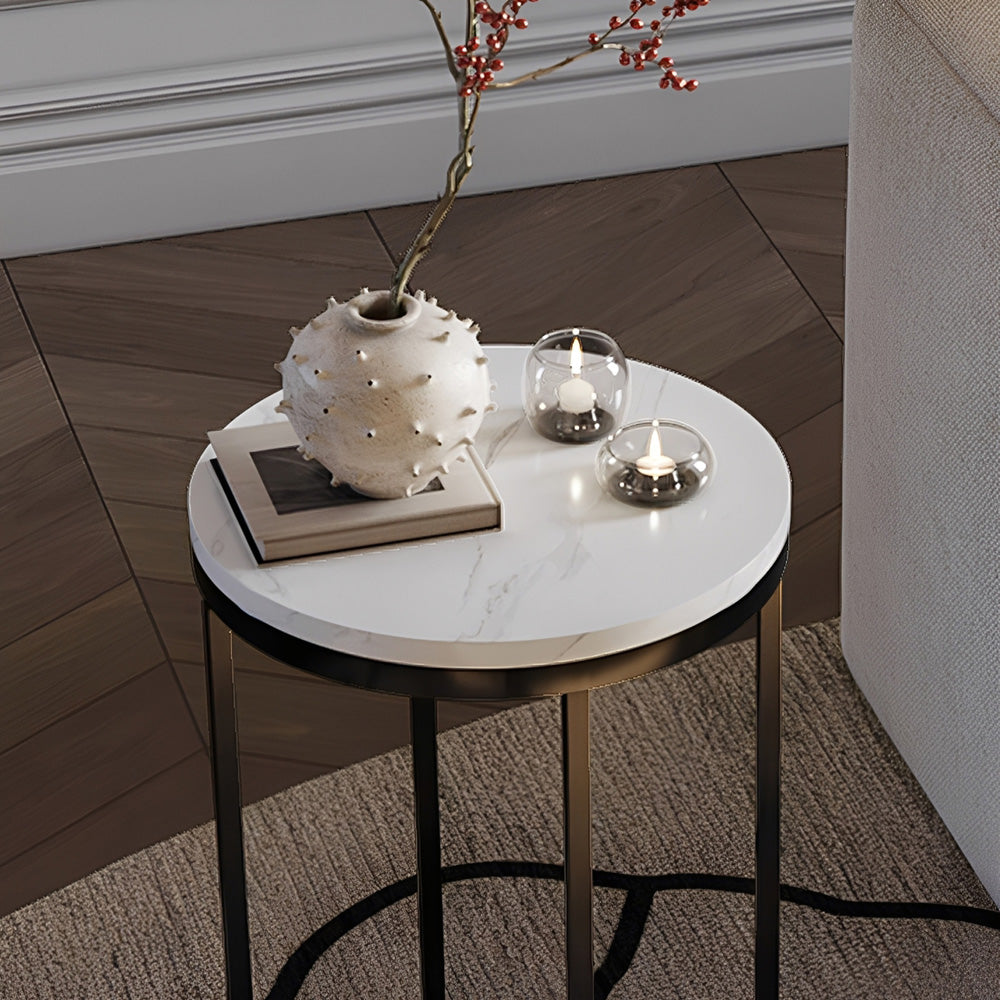 Side Table 45x55 cm - Black & White - AL-1026 By Alhome