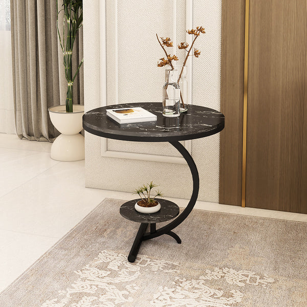 طاولة جانبية لون أسود - 35x55x25 سم من الهوم