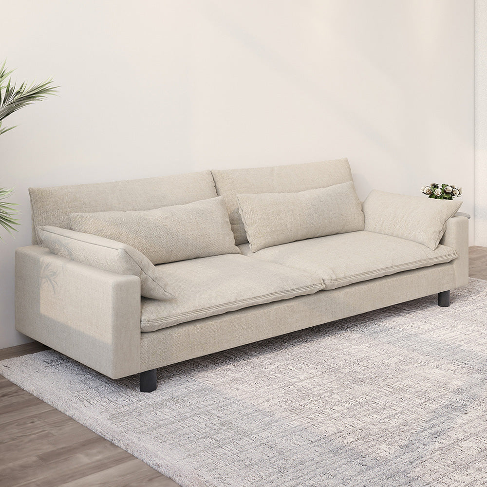Alhome 3-Seater Sofa 210x89x80 cm - Beige
