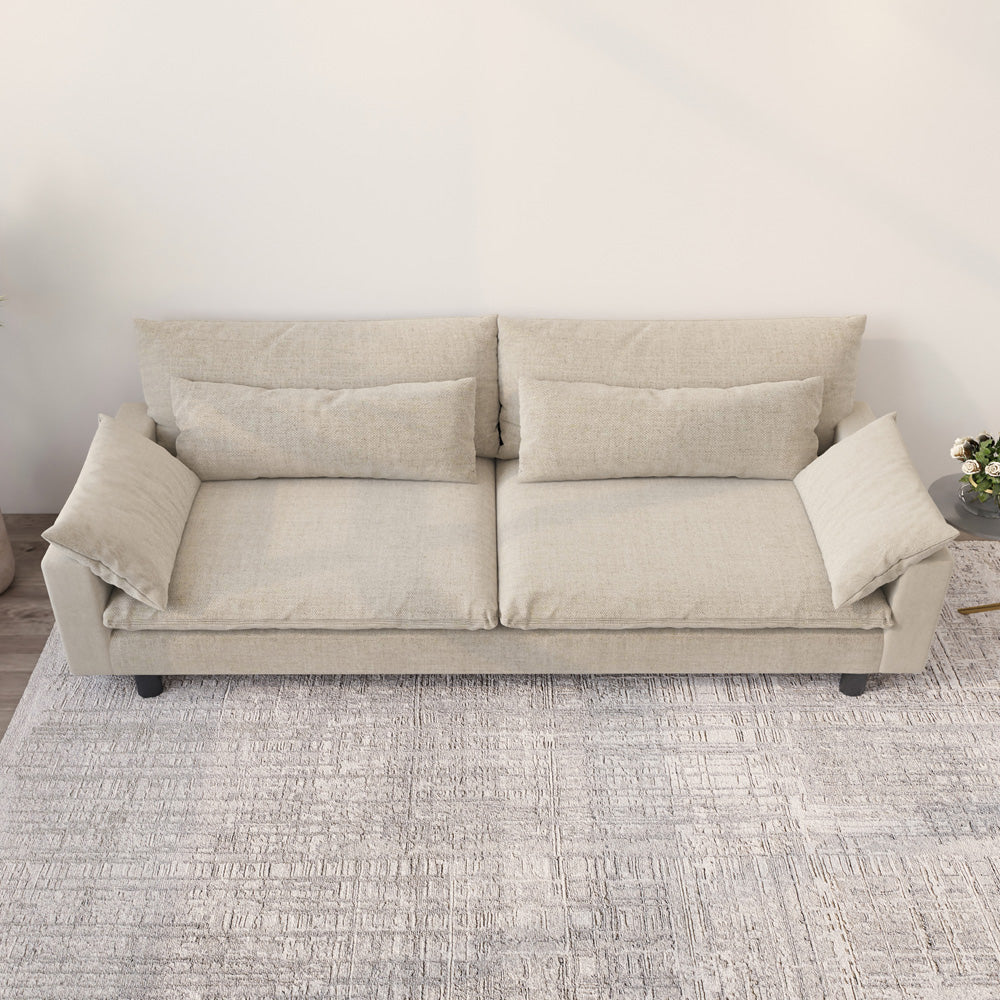 Alhome 3-Seater Sofa 210x89x80 cm - Beige