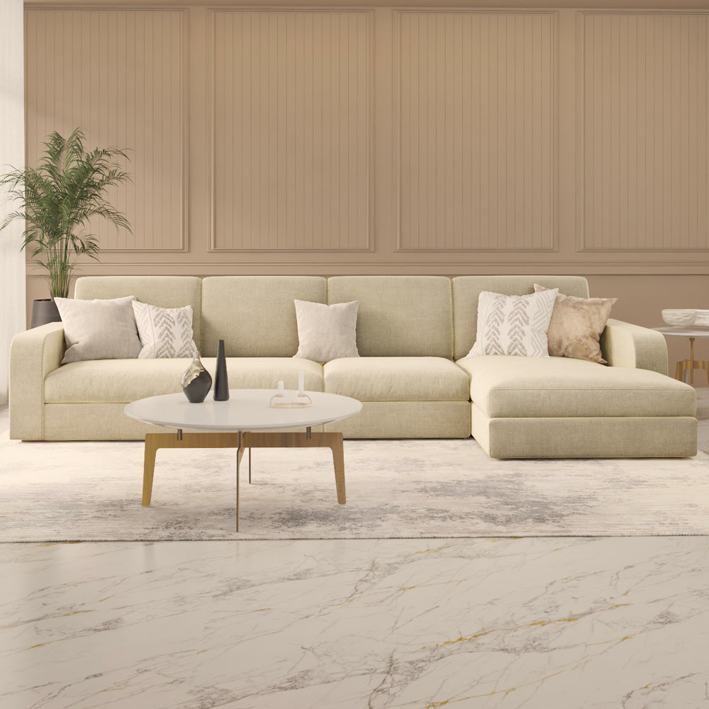 Alhome LShape sofa 300x170x85x80 cm - Beige