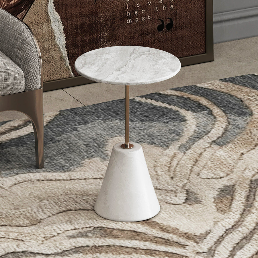 طاولة جانبية لون أبيض - 35x55 سم من الهوم - AL-1184