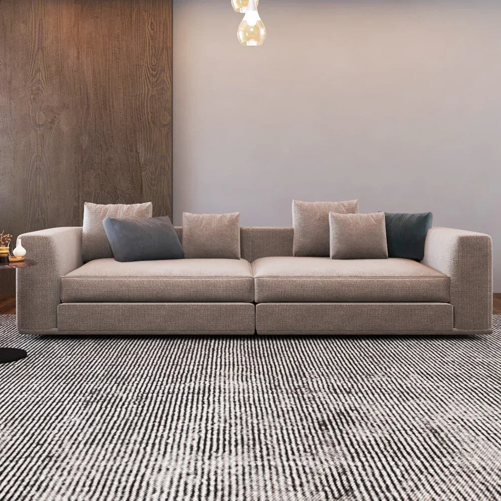 Alhome linen 3 Seater Sofa 220×90×60cm- Beige