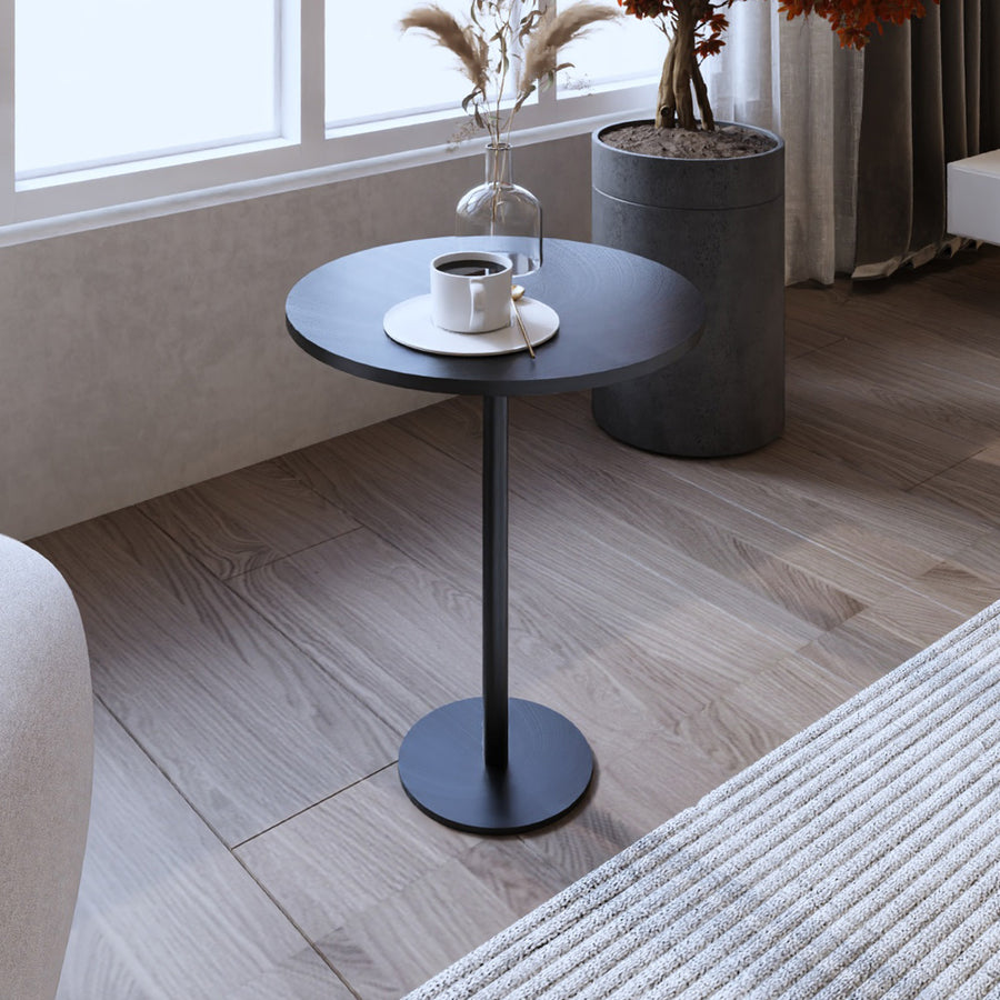 Wood & Iron Side Table by Alhome - 40x55 cm - Black