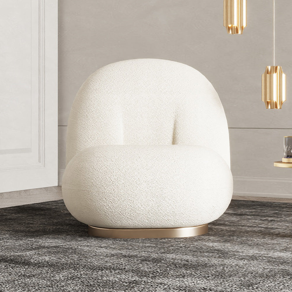 الهوم كرسي جانبي بوكليه - 75x70x80 سم - أبيض - AL-276