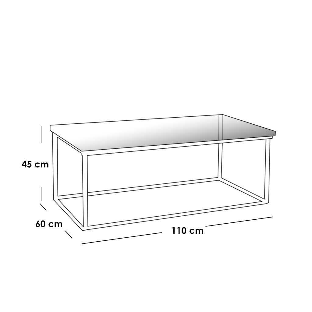 Alhome coffee table, 110x60x45 cm, multi-colored - AL-285 - ALHOME