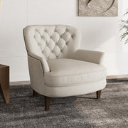 Modern Velvet and Swedish Wood Armchair By Alhome - 90x80x90 cm
