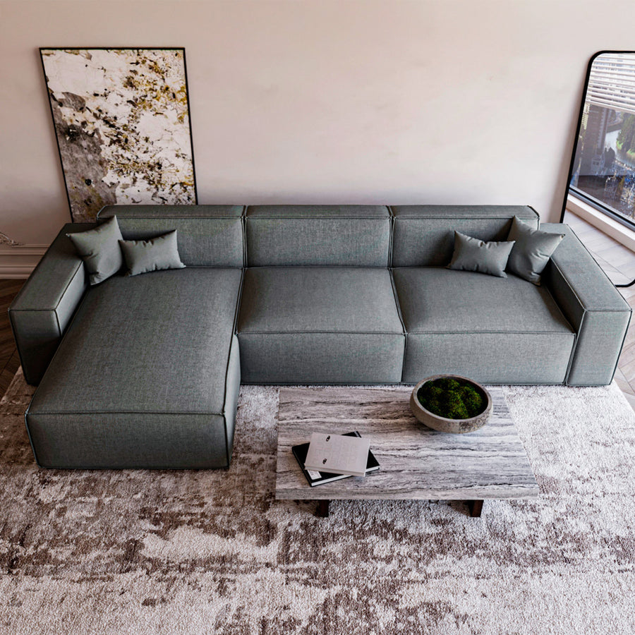 Alhome Corner Sofa 200 x 300 x 80 x 90 cm - Gray - AL-330