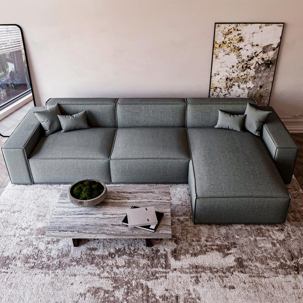 Alhome Corner Sofa 200 x 300 x 80 x 90 cm - Gray - AL-330