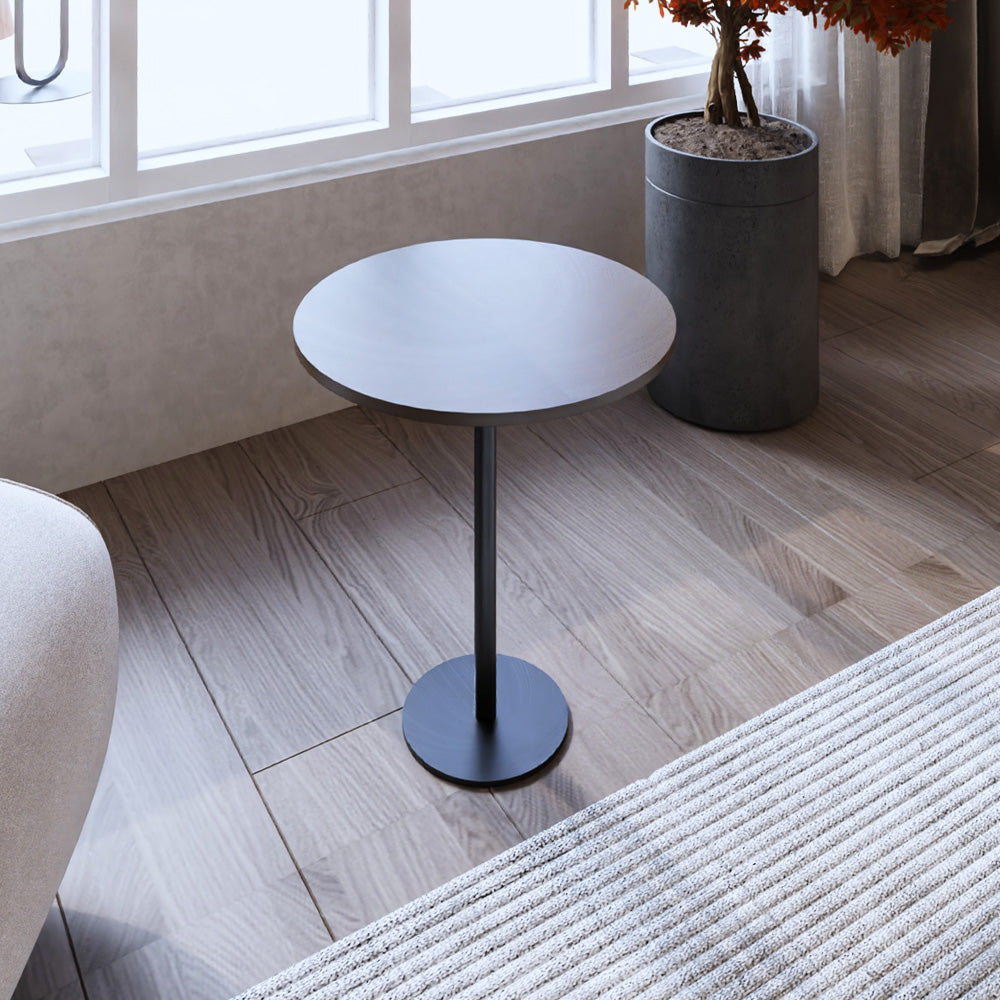 Wood & Iron Side Table by Alhome - 40x55 cm - Brown & Black