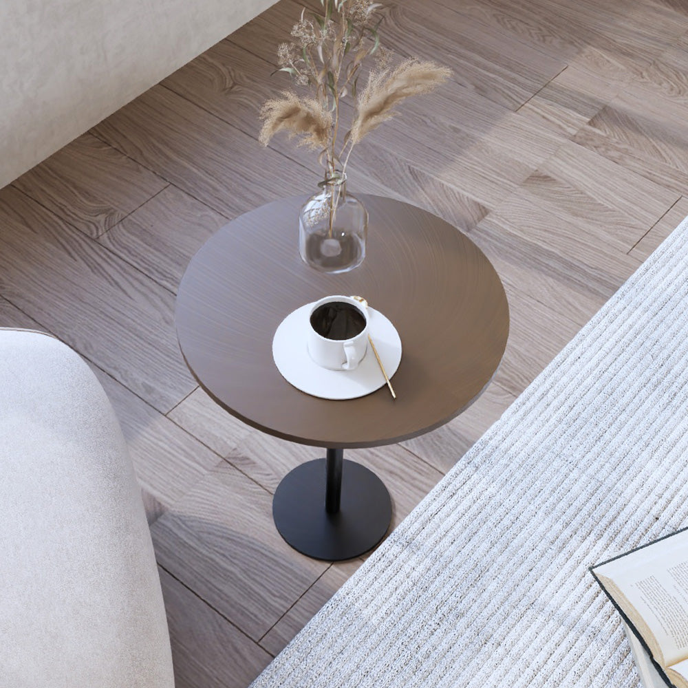 Wood & Iron Side Table by Alhome - 40x55 cm - Brown & Black