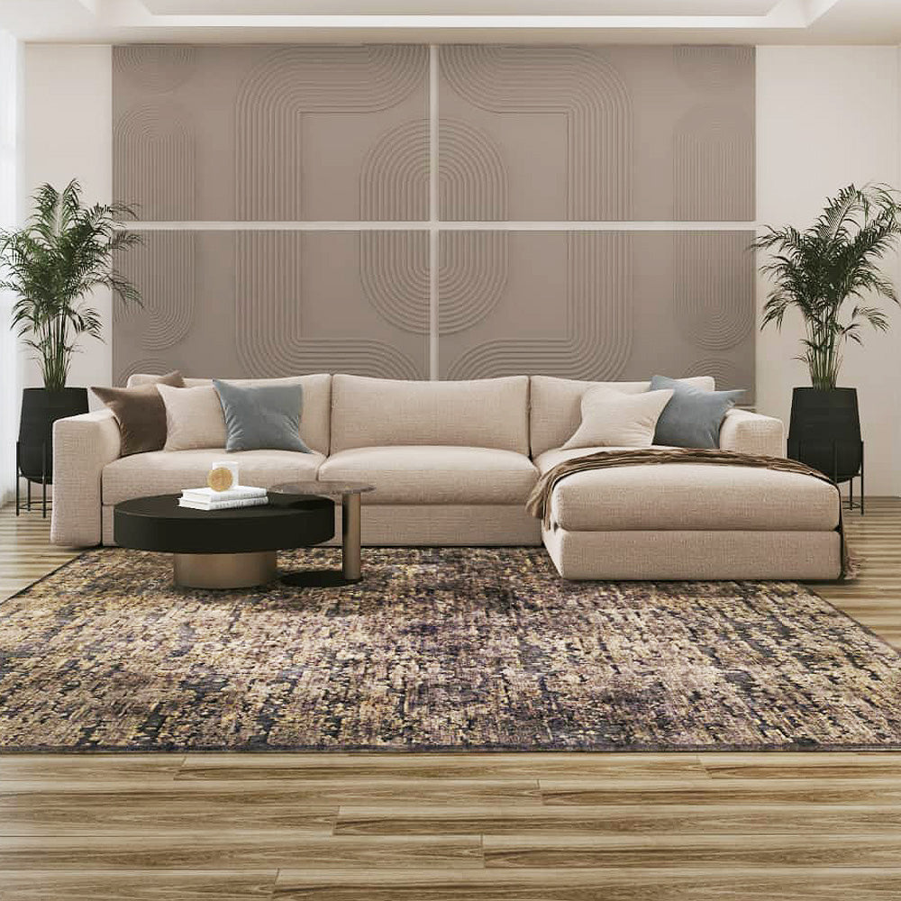 Wood & Fabric Corner Sofa by Alhome - 270x170x60x80 cm