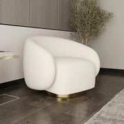Boucle Side Chair by Alhome - 90x90x88 cm - White