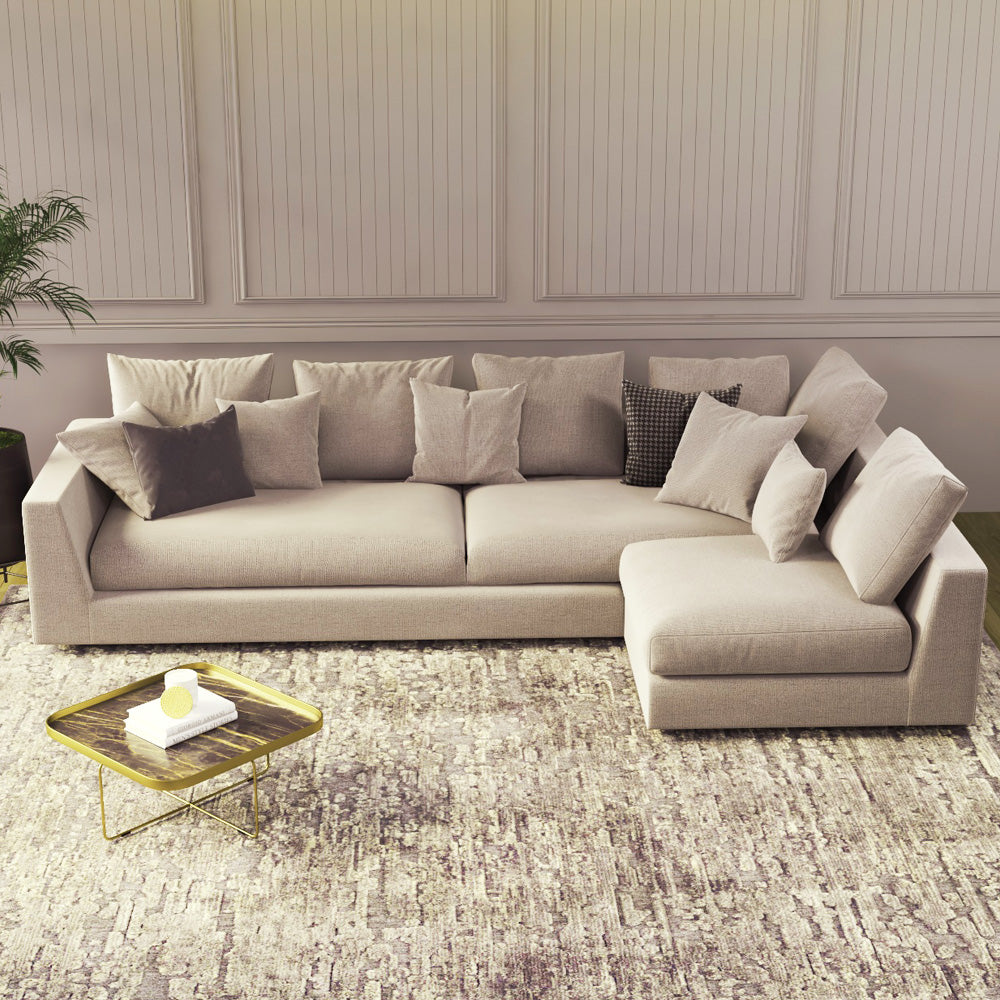 Alhome Corner sofa, size 270x160x85x85 cm - Beige - AL-596