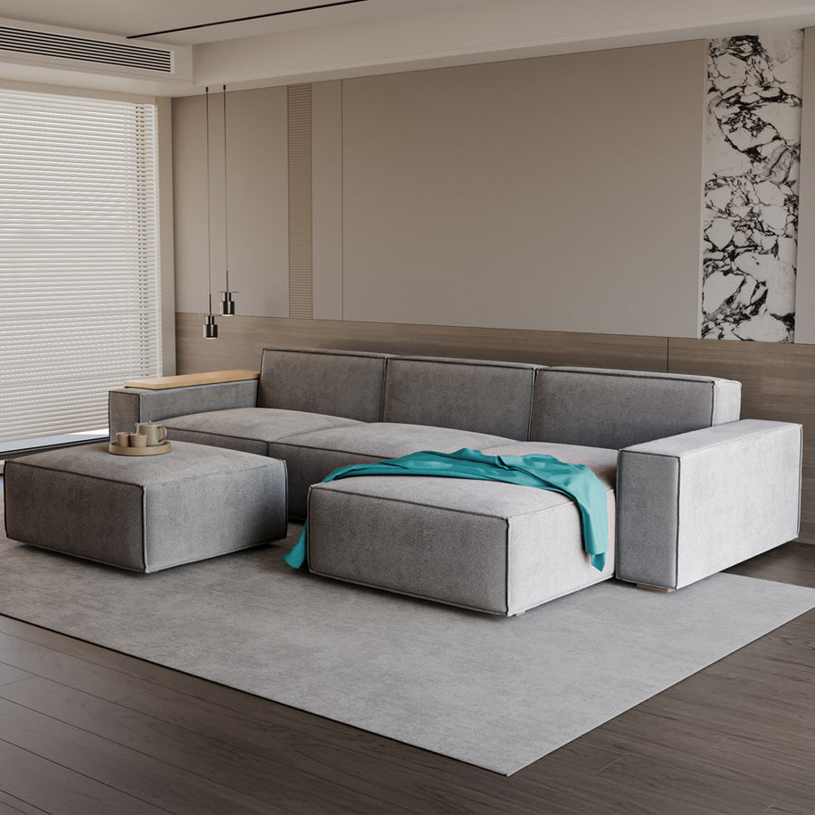 Alhome Corner sofa, size 250x160x80x85 cm - grey - AL-597