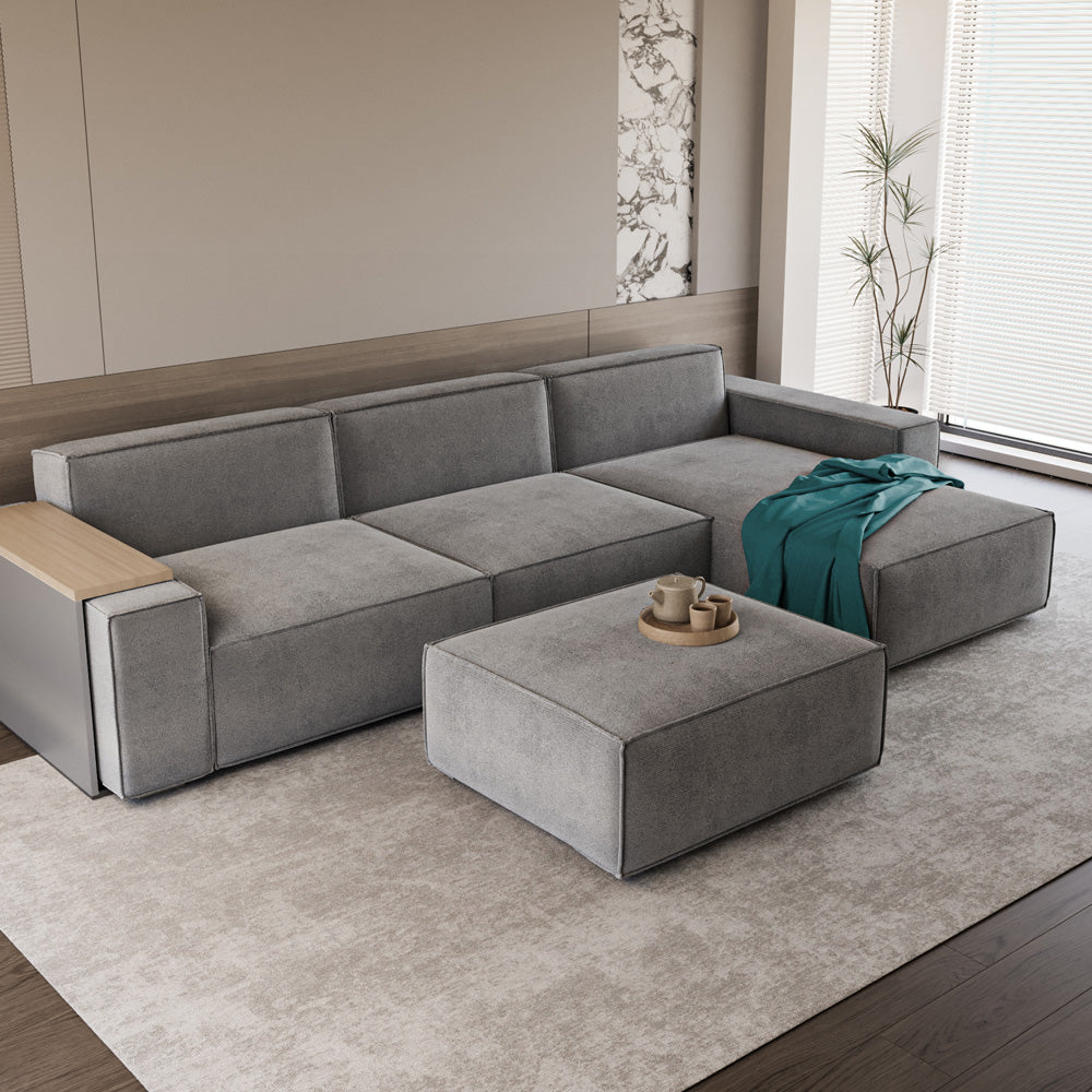 Alhome Corner sofa, size 250x160x80x85 cm - grey - AL-597