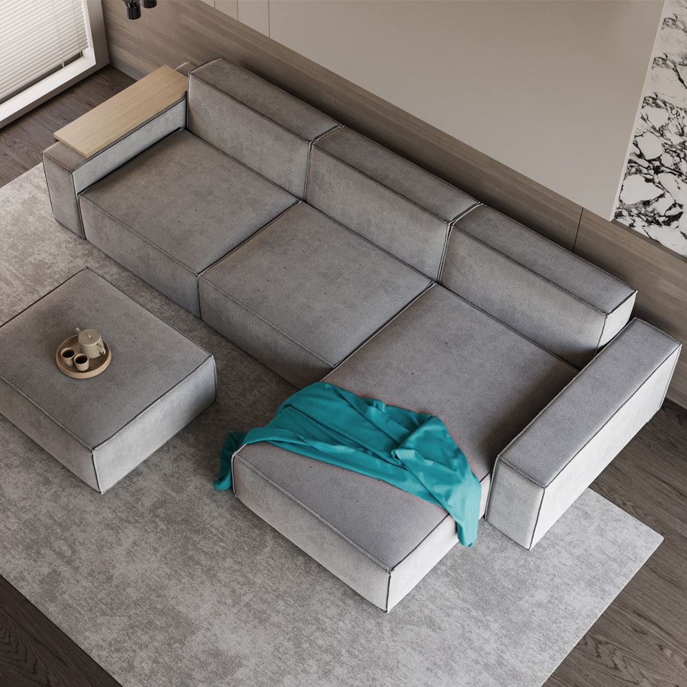 Alhome Corner sofa, size 250x160x80x85 cm - grey - AL-597