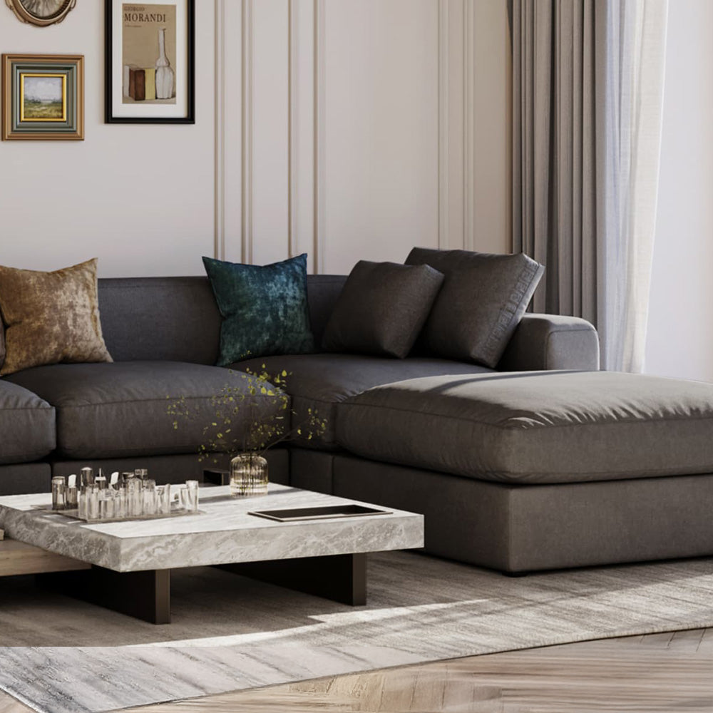 Alhome LShape Sofa 280x270x75x90 cm - Grey
