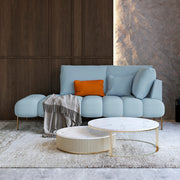 Velvet and Swedish Wood 2-Seater Sofas By Alhome - 85x180x85 cm