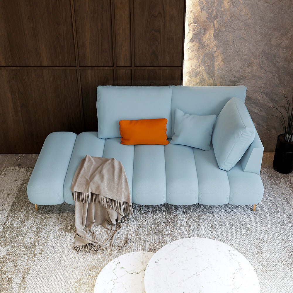 Velvet and Swedish Wood 2-Seater Sofas By Alhome - 85x180x85 cm