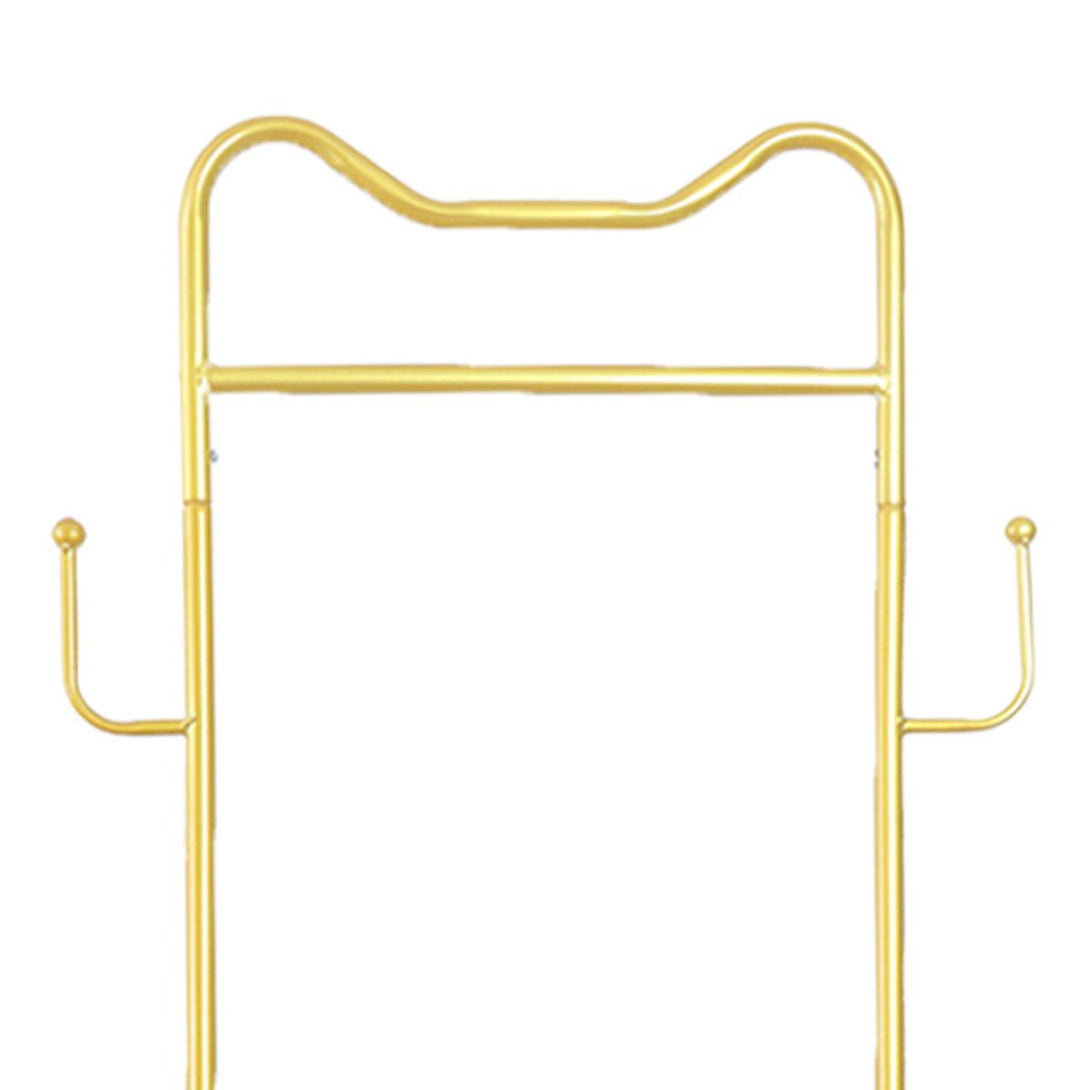 Family Ship Double iron clothes hanger and organizer with golden color basket - ALHOME