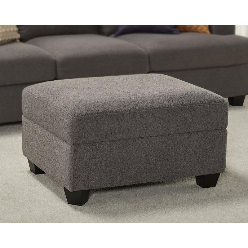 بوف خشب ماليزي وقماش بوكليه من الهوم - 80x60x45 سم - 11011376