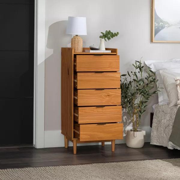 Alhome Brown Unit Drawers: Elegant and Compact Storage Solution in Compressed Wood - ALHOME