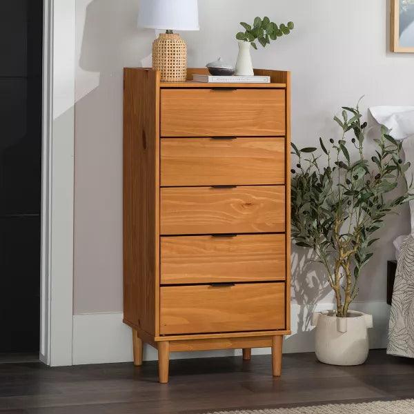 Alhome Brown Unit Drawers: Elegant and Compact Storage Solution in Compressed Wood - ALHOME