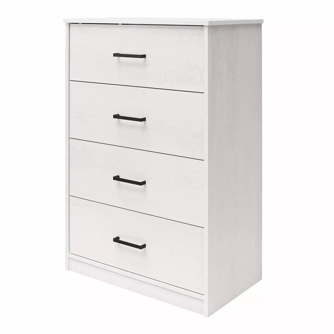 Alhome White Unit Drawers: Contemporary Storage Solution in Compressed Wood - ALHOME