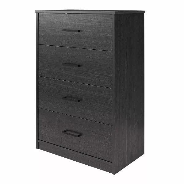 Alhome Black Unit Drawers: Contemporary and Efficient Storage Solution in Compressed Wood - ALHOME