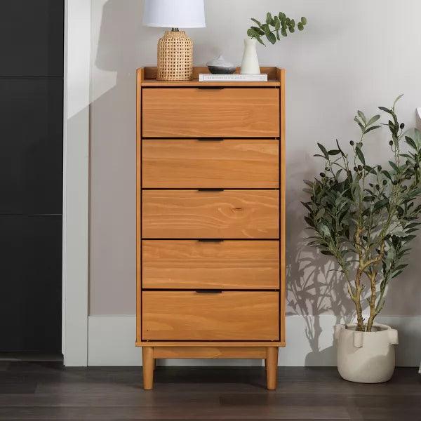 Alhome Brown Unit Drawers: Elegant and Compact Storage Solution in Compressed Wood - ALHOME