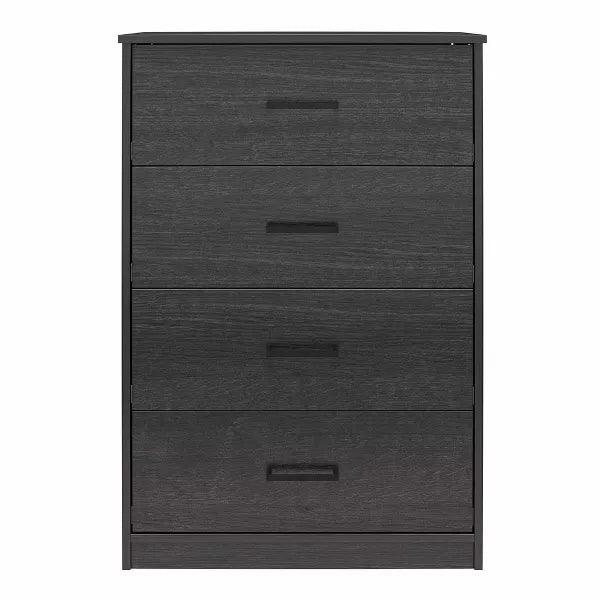 Alhome Black Unit Drawers: Contemporary and Efficient Storage Solution in Compressed Wood - ALHOME