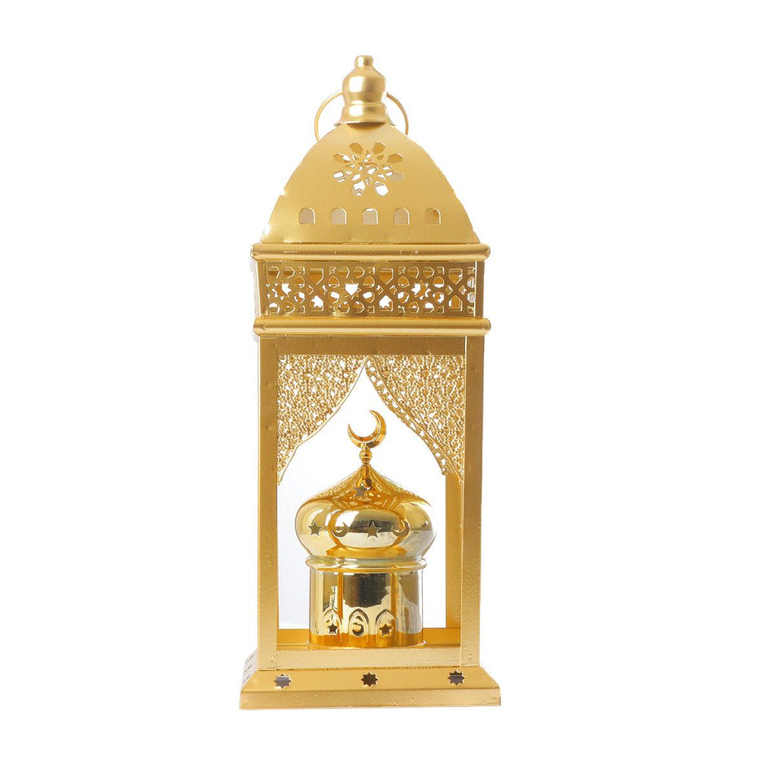 Family Ship Iron Ramadan lantern with golden lighting - ALHOME