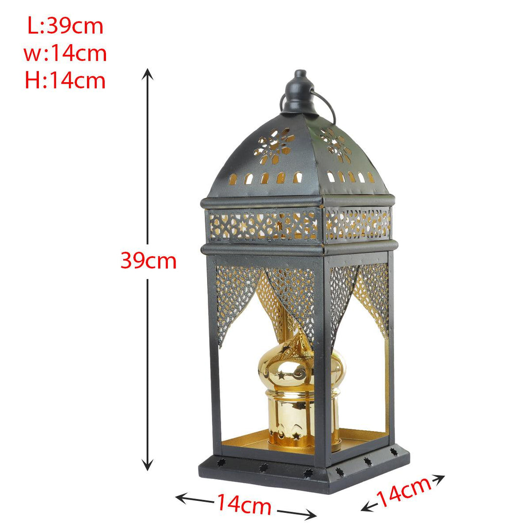 Family Ship Iron Ramadan lantern with black lighting - ALHOME