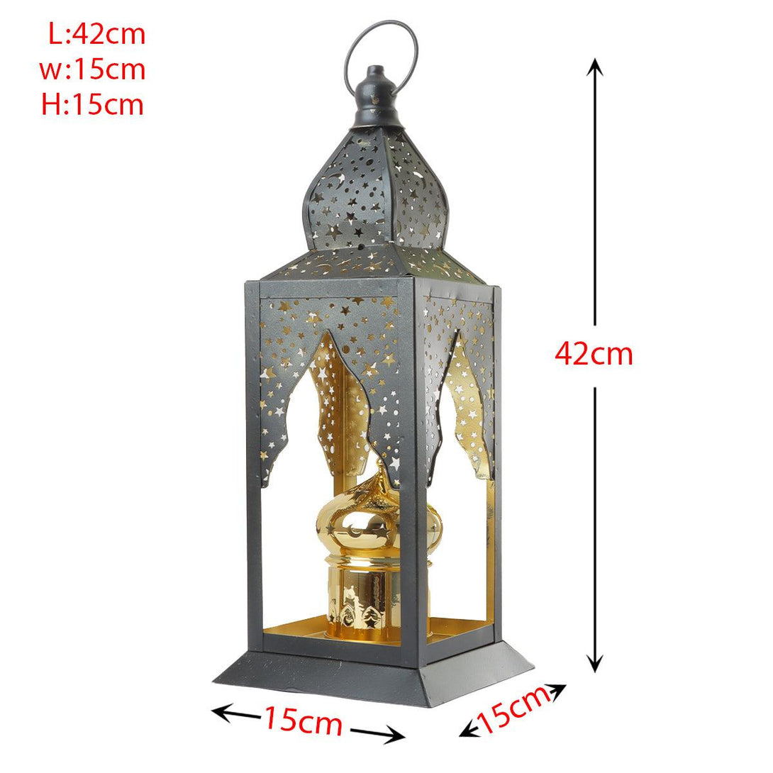 Family Ship Iron Ramadan lantern with black lighting - ALHOME