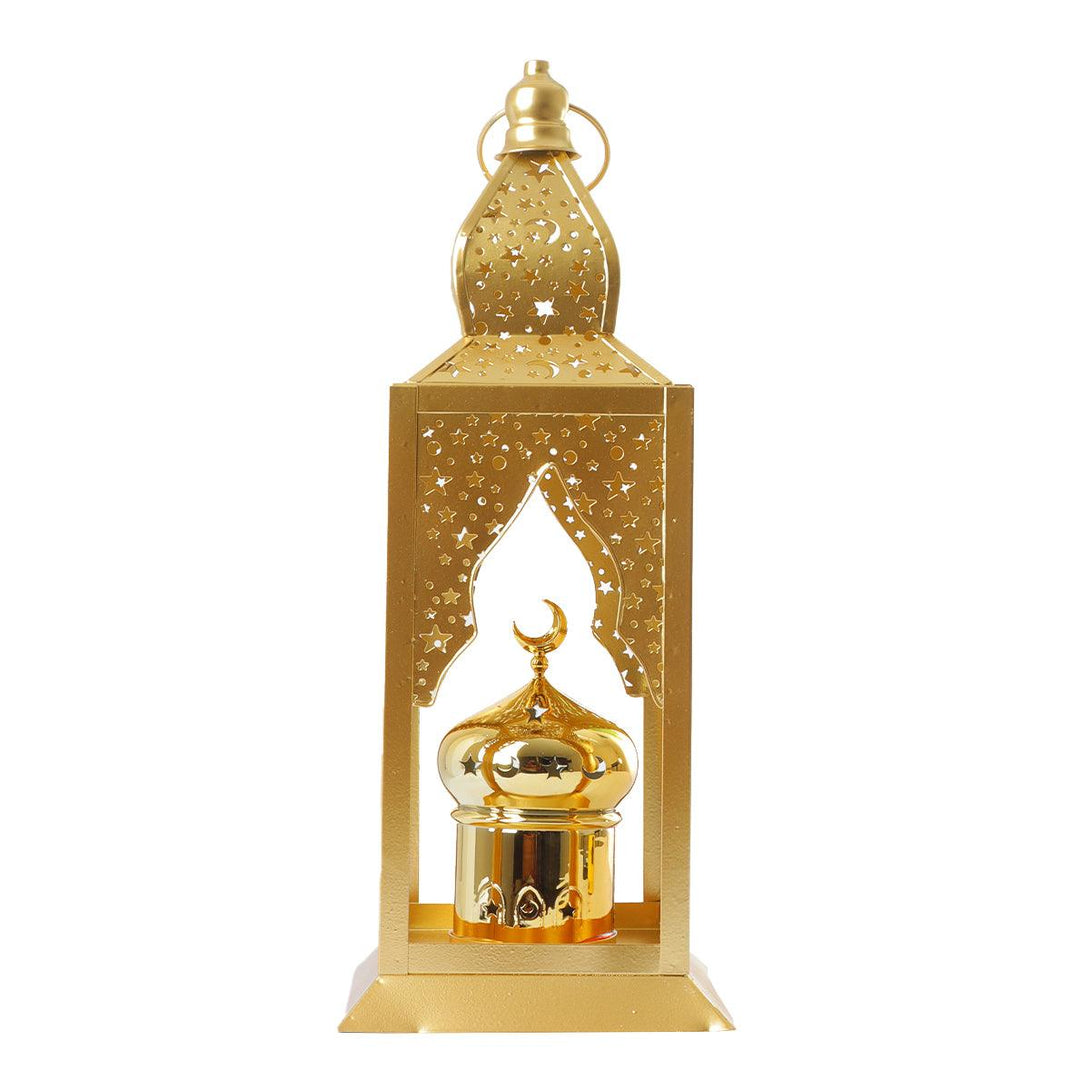 Family Ship Iron Ramadan lantern with golden lighting - ALHOME