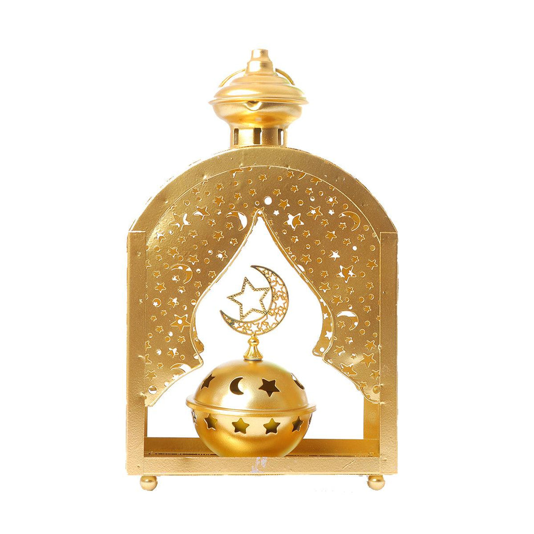 Family Ship Iron Ramadan lantern with golden lighting - ALHOME