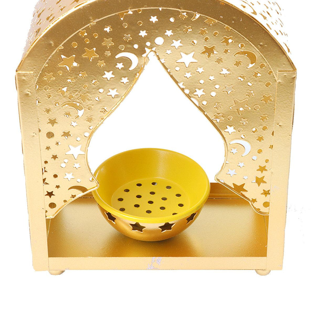 Family Ship Iron Ramadan lantern with golden lighting - ALHOME