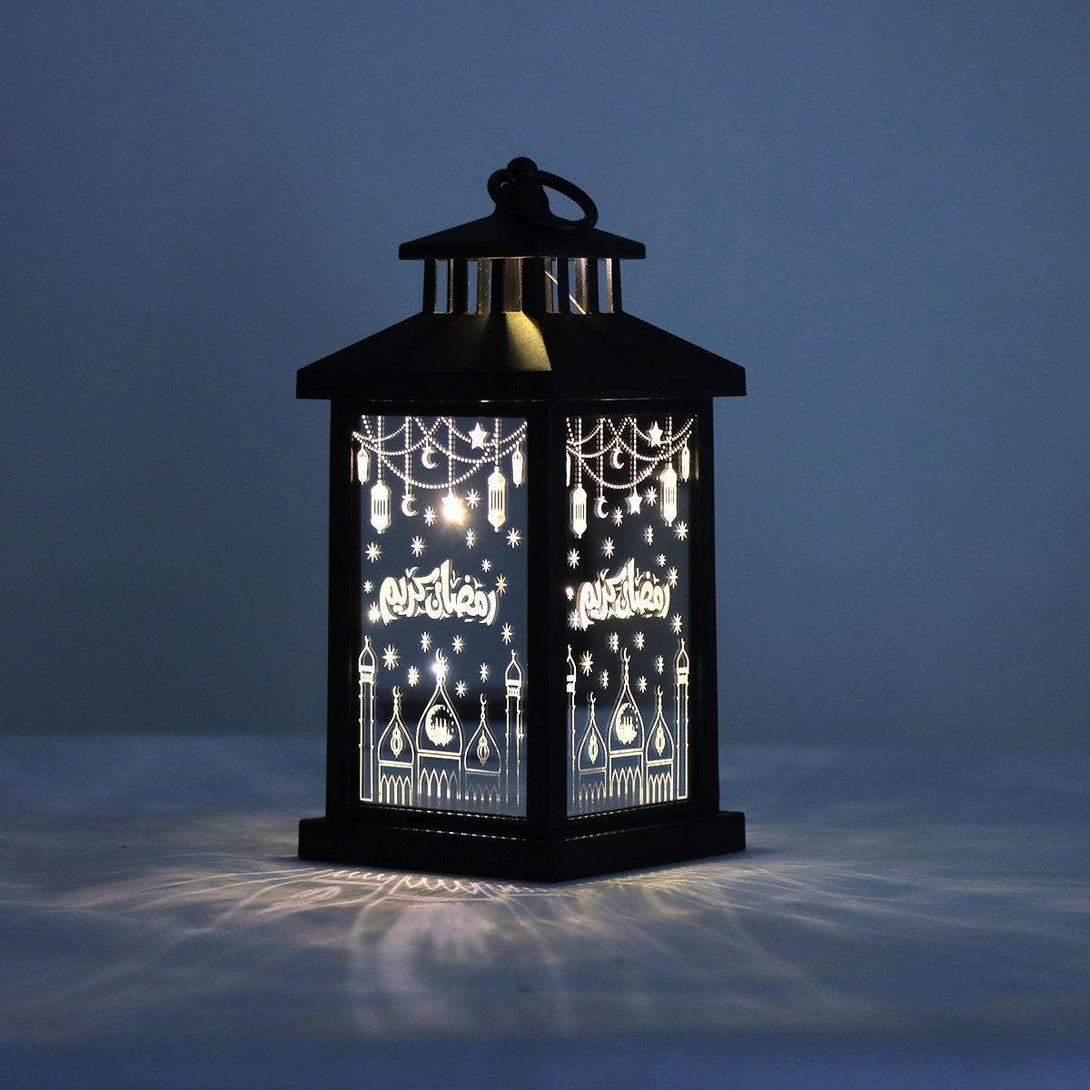 Family Ship Plastic Ramadan lantern with black lighting - ALHOME