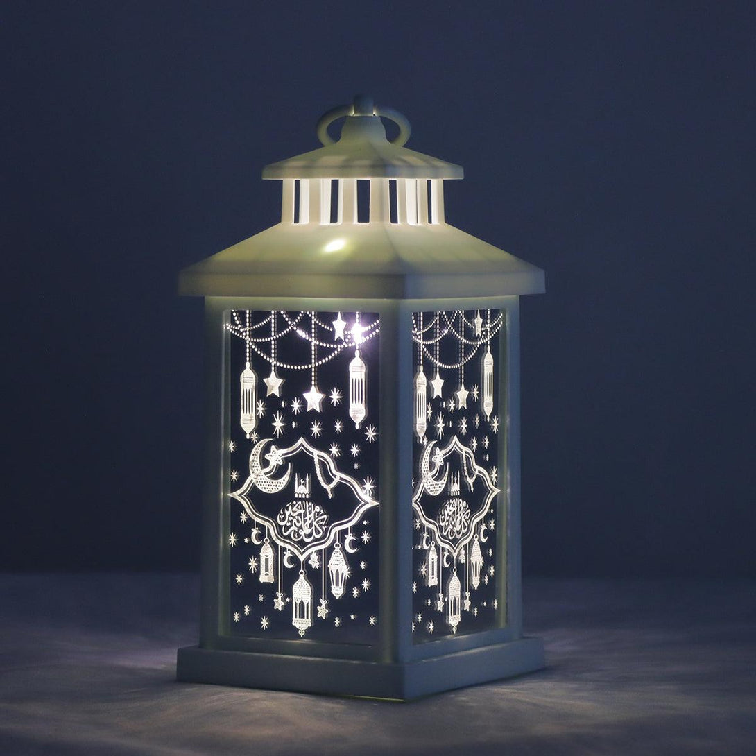 Family Ship Plastic Ramadan lantern with white lighting - ALHOME