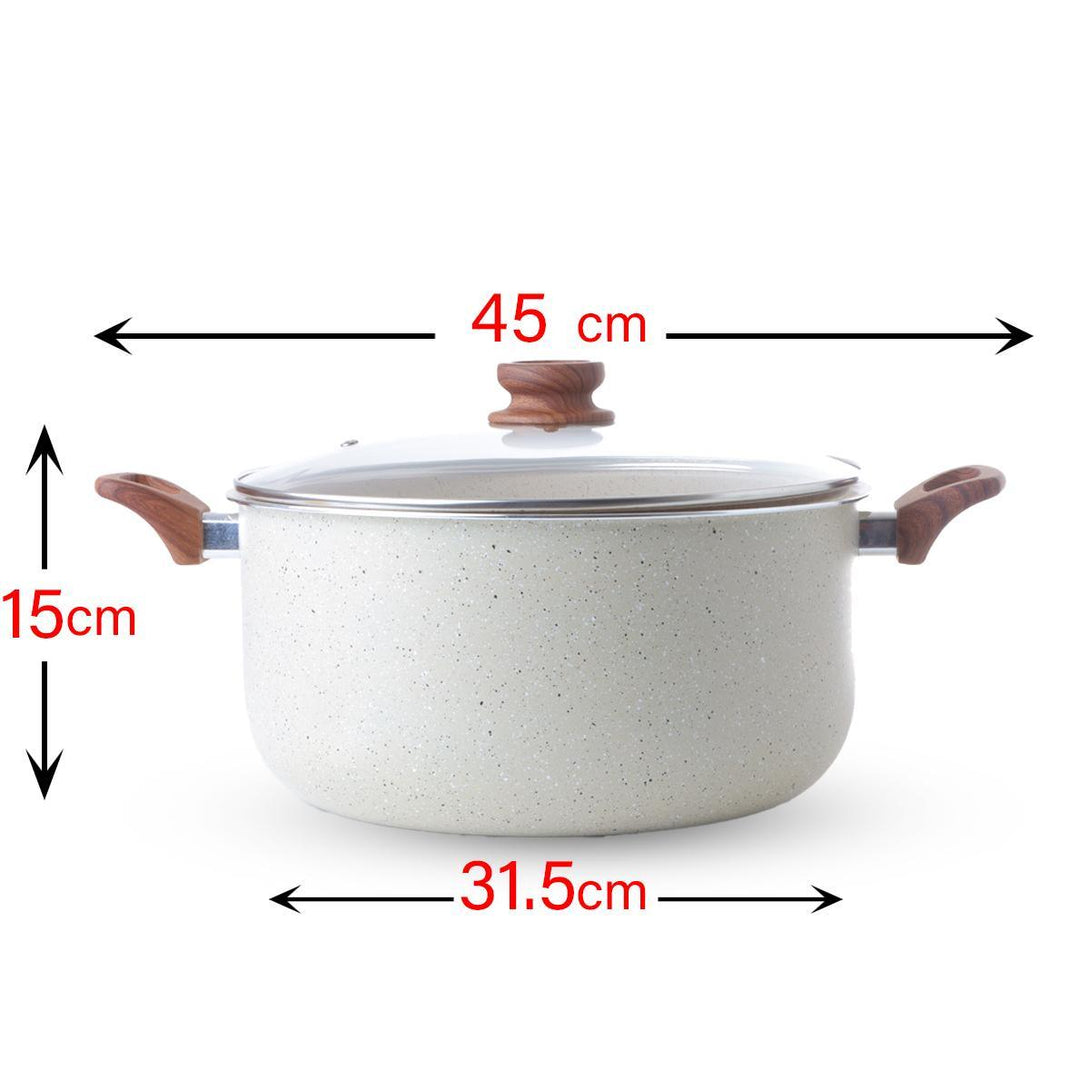 Family Ship Beige granite cooking pot, 31.5 cm - ALHOME