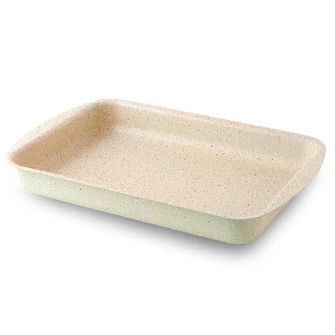 Family Beige rectangular granite cooking tray, 37 cm - ALHOME