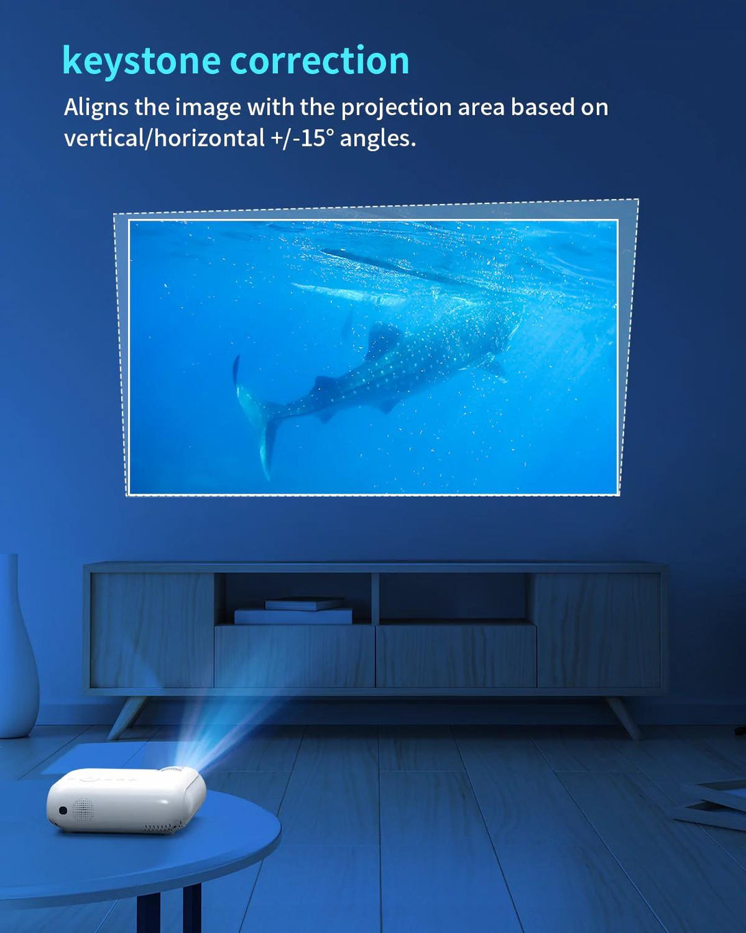 Apeman LC700 Native 1080P Projector with Built-in Netflix/Prime Video/YouTube - ALHOME